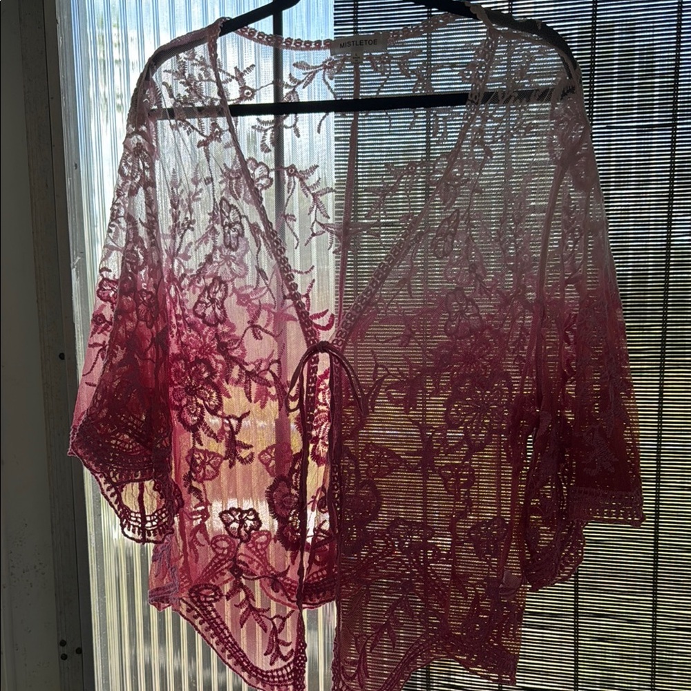 Mistletoe Pink Lace Cover-Up
